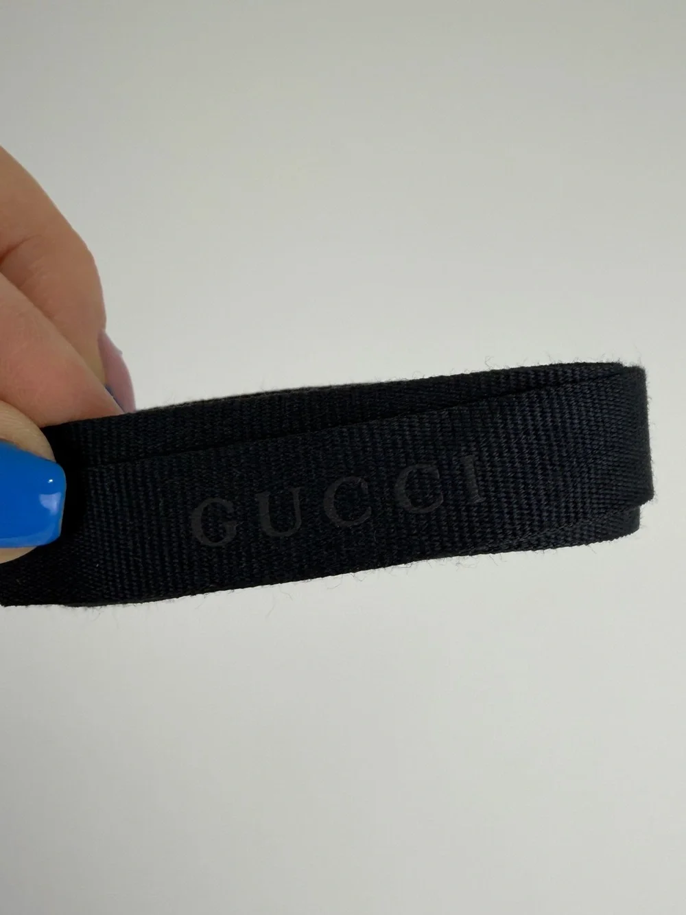 Gucci Logo Ribbon Black Gift Wrap Ribbon 76” Luxury Packaging Ribbon